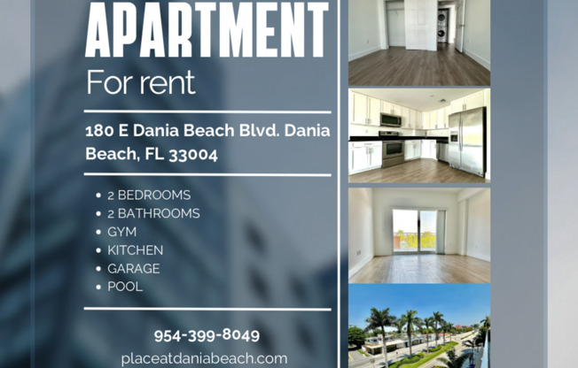 Apartment located in the vibrant city of Dania Beach, FL.
