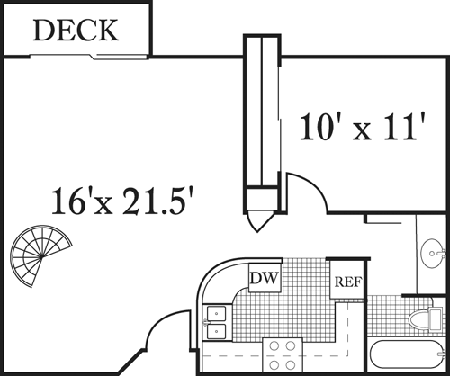 1 bed, 1 bath, 620 sqft, $2,774