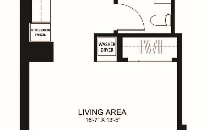 Studio, 1 bath, 477 sqft, $2,984