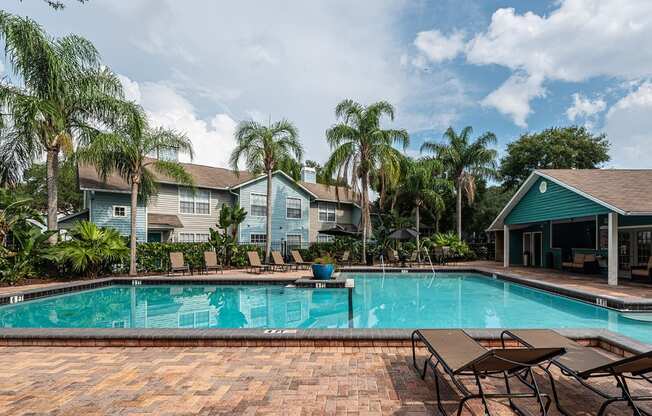 the swimming pool at our apartments