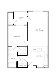 1 bed, 1 bath, 768 sqft, $1,550