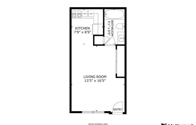 Studio, 1 bath, 360 sqft, $699, Unit 234