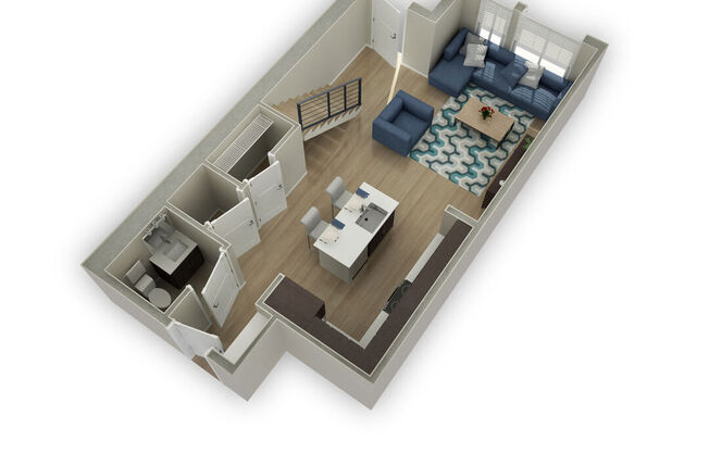 1 bed, 2.5 baths, 1,287 sqft, $2,508