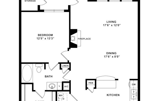 1 bed, 1 bath, 844 sqft, $1,489