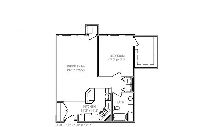 1 bed, 1 bath, 911 sqft, $1,625