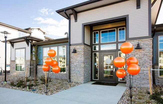 Exterior Union Pointe Entrance with Balloons