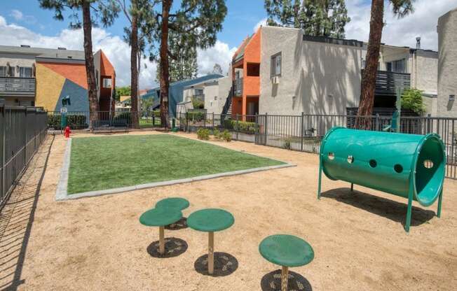 Dog park at Horizon Apartments in Santa Ana, California