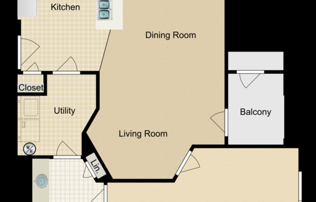 1 bed, 1 bath, 802 sqft, $1,354