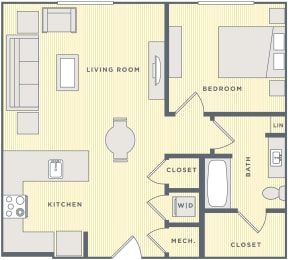 1 bed, 1 bath, 753 sqft, $1,878