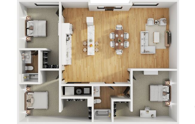 3 beds, 2 baths, 1,704 sqft, $2,575, Unit 8-104