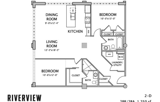 2 beds, 2 baths, 1,250 sqft, $2,425