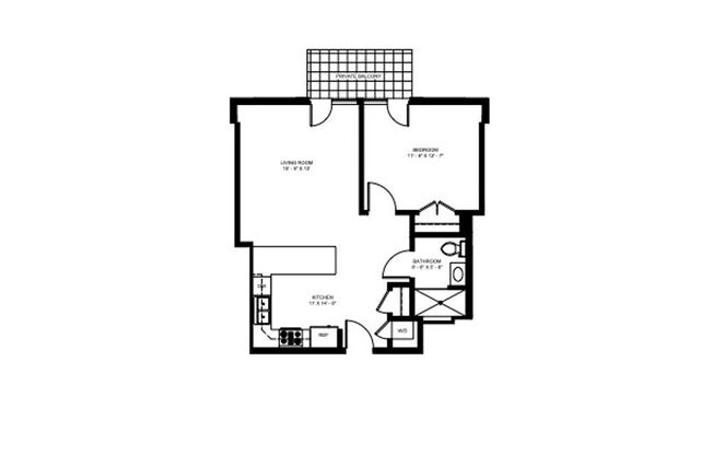 1 bed, 1 bath, 663 sqft, $2,200, Unit 705