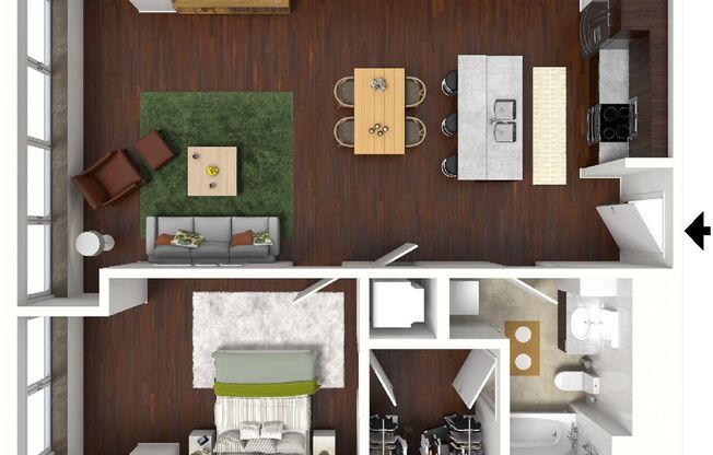 1 bed, 1 bath, 825 sqft, $1,579, Unit 821