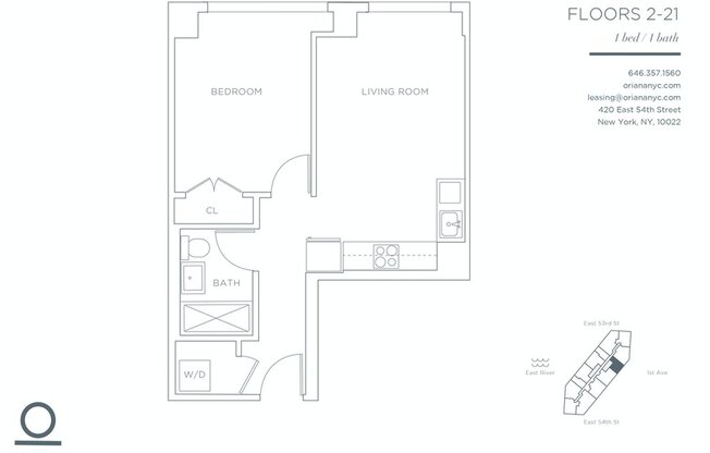 1 bed, 1 bath, 559 sqft, $5,582, Unit 2304