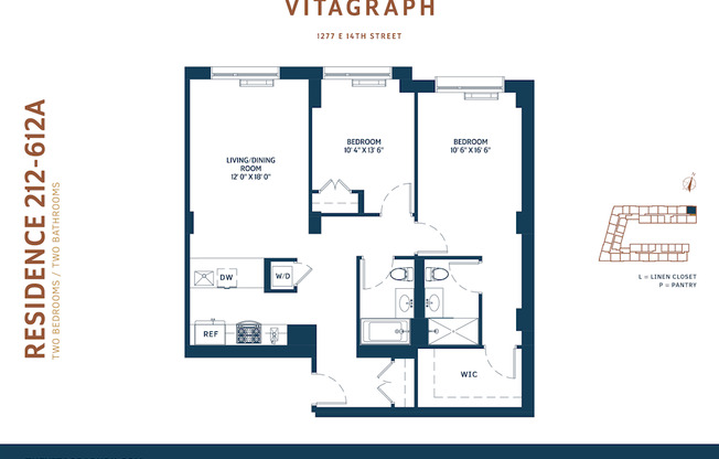 2 beds, 2 baths, 1,123 sqft, $3,875, Unit A312