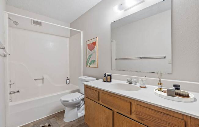Bathroom with Wood cabinetry