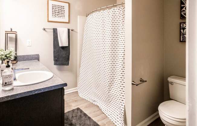 Shower/Tub Combo and Vanity located at Addison on Cobblestone located in Fayetteville, GA 30215