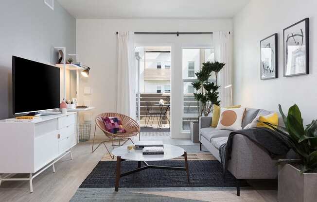 furnished model living room