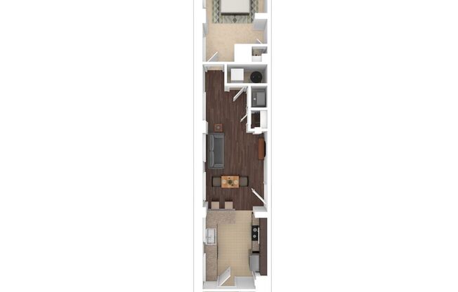 1 bed, 1 bath, 547 sqft, $2,215, Unit H-814
