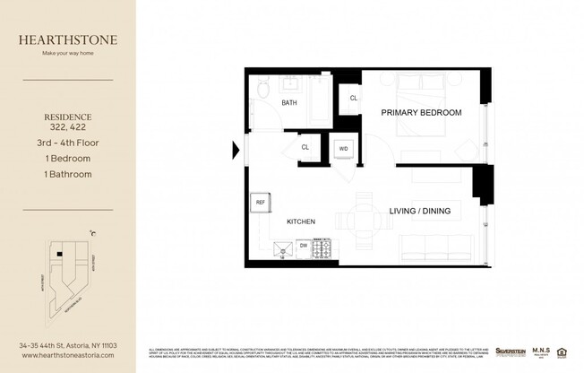 1 bed, 1 bath, $3,093, Unit 322