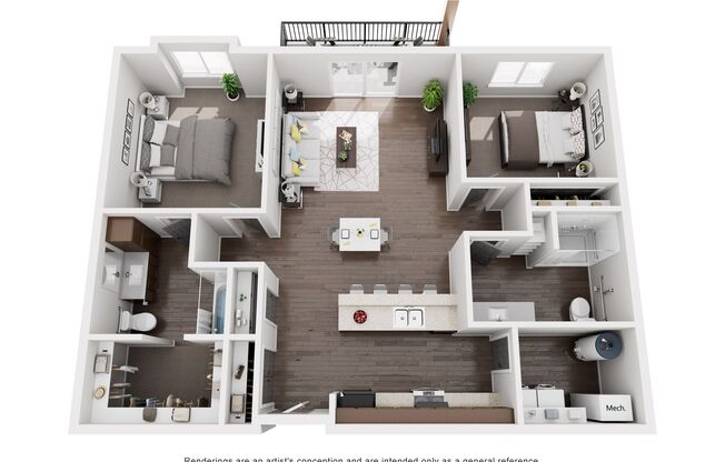 2 beds, 2 baths, 1,185 sqft, $1,375, Unit 3501-108