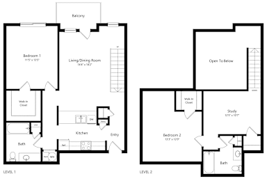 2 beds, 2 baths, 1,255 sqft, $1,518