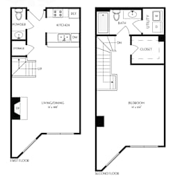 1 bed, 1 bath, 958 sqft, $1,666
