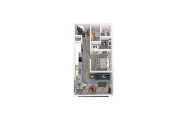 Studio, 1 bath, 479 sqft, $1,195, Unit 608