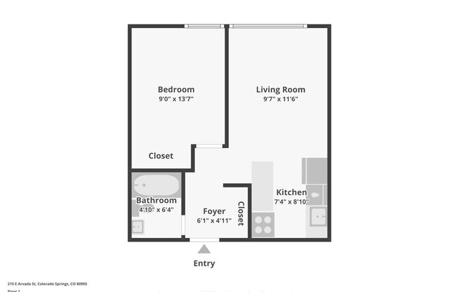 1 bed, 1 bath, 545 sqft, $725, Unit Unit 109