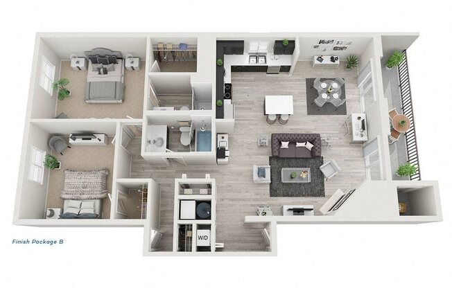 2 beds, 2 baths, 1,341 sqft, $2,245