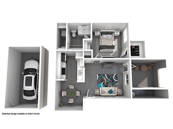 1 bed, 1 bath, 638 sqft, $1,375