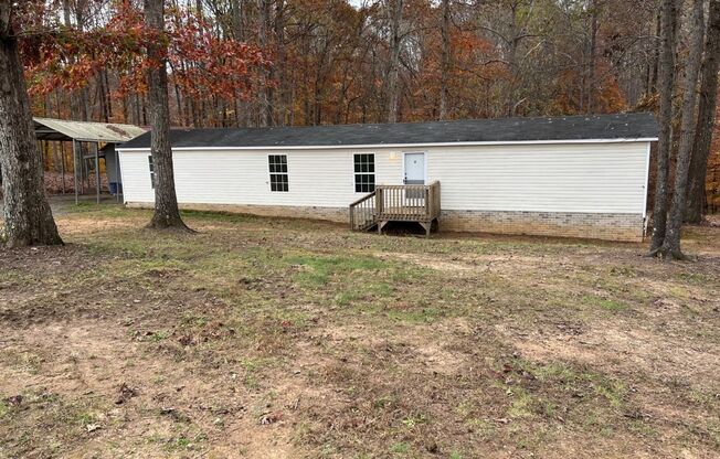 Country Setting - 3 Bed/2 Bath Single Wide- Large Private Wooded Lot - 3 Car Carport - Detached Workshop