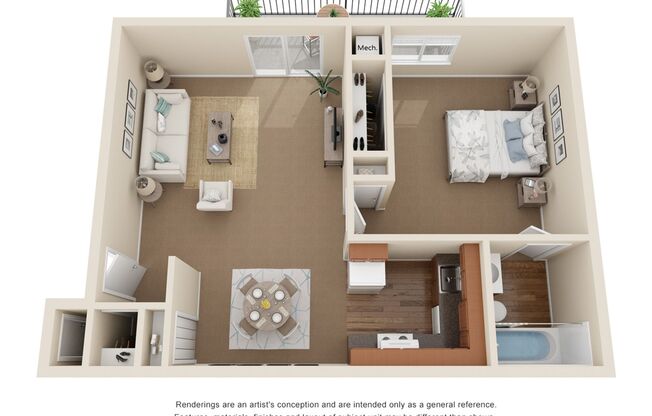 1 bed, 1 bath, 720 sqft, $895, Unit S-0510