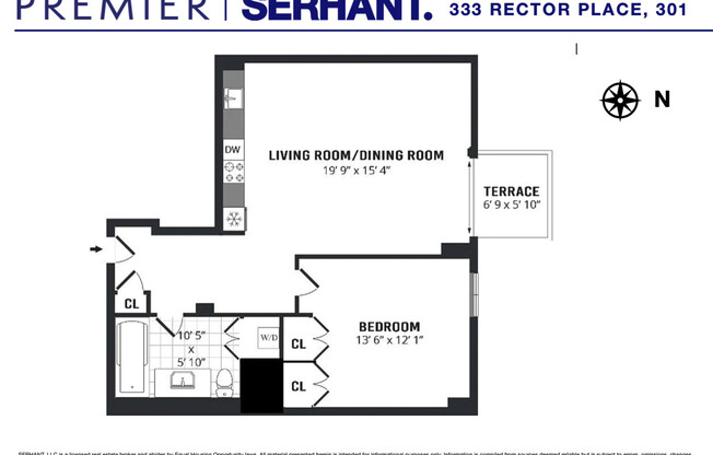 1 bed, 1 bath, 712 sqft, $5,500, Unit 301