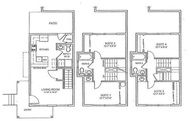 4 beds, 2.5 baths, 1,154 sqft, $3,000, Unit 6