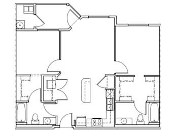 2 beds, 2 baths, 883 sqft, $1,440