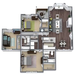 3 beds, 2 baths, 1,367 sqft, $1,741
