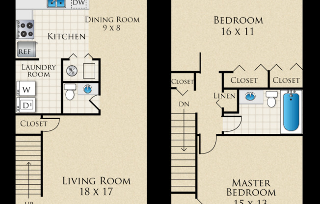 2 beds, 1.5 baths, 1,200 sqft, $1,454
