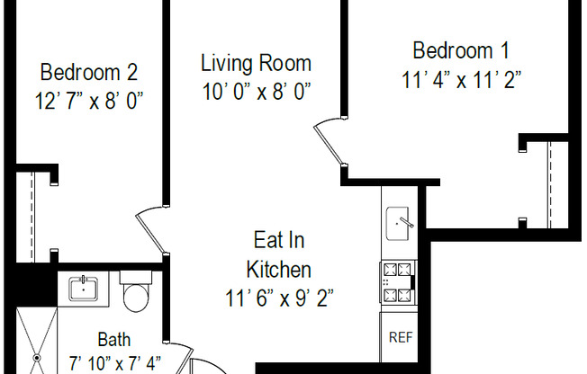 2 beds, 1 bath, 453 sqft, $2,395