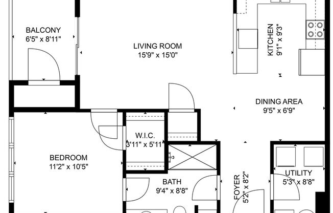 1 bed, 1 bath, 780 sqft, $1,495, Unit 2210 Remington 116