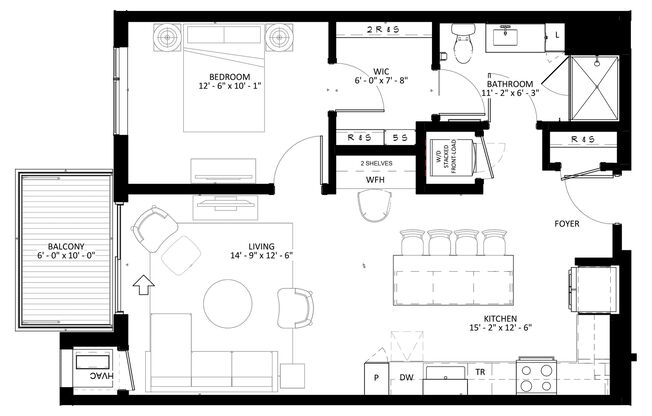 1 bed, 1 bath, 838 sqft, $2,070, Unit 231