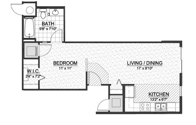 Studio, 1 bath, 605 sqft, $1,425, Unit 514