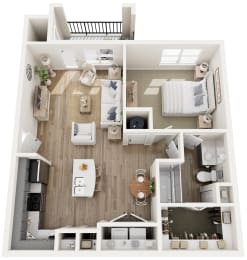 1 bed, 1 bath, 784 sqft, $1,700