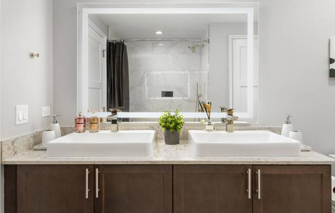 Designer Granite Countertops In All Bathrooms at Park Heights by the Lake Apartments, Chicago, 60649