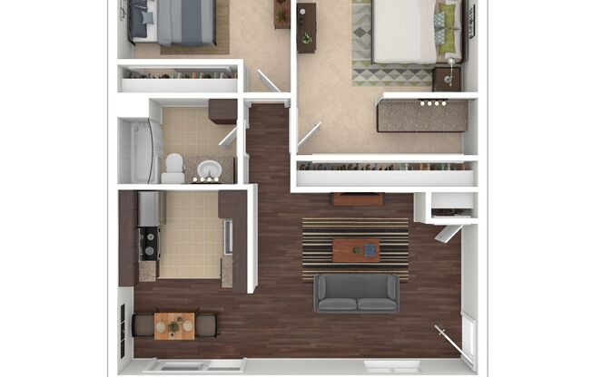 2 beds, 1 bath, 774 sqft, $1,900, Unit 201