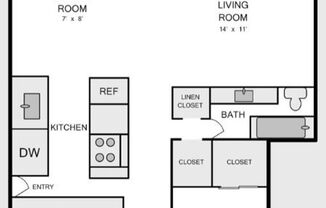 2 beds, 1 bath, 800 sqft, $1,299, Unit 17