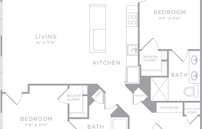 2 beds, 2 baths, 1,147 sqft, $2,930, Unit 702