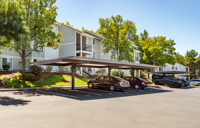 Clackamas Trails carports and parking lot