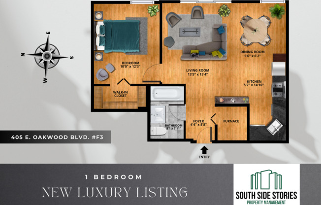 1 bed, 1 bath, $1,785, Unit F3