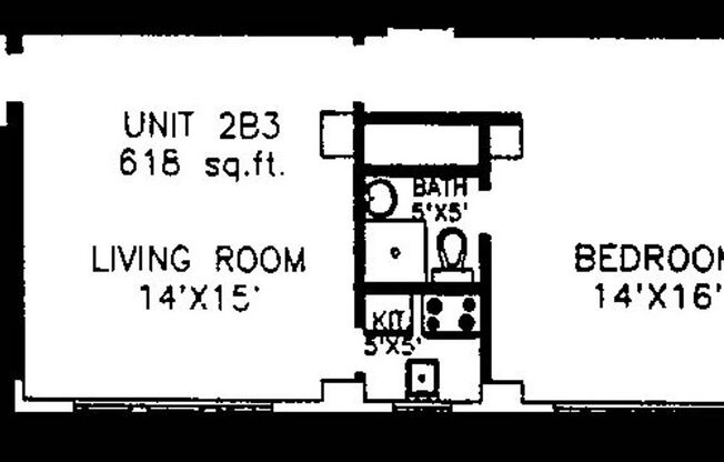 Studio, 1 bath, 294 sqft, $1,365, Unit New King Edward  3A3